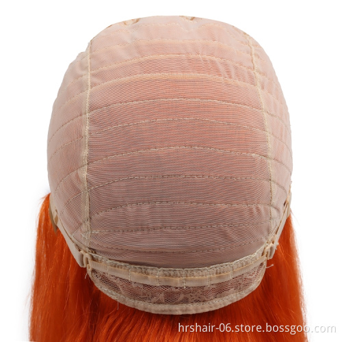 Best price and wholesale machine made 8" orange bob remy human  brazilian virgin hair wig